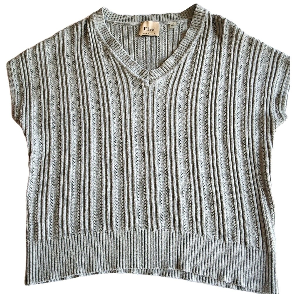 Elie Tahari Mint Green Sweater Vest Size L - Soft Knit, Chic Layering Piece
